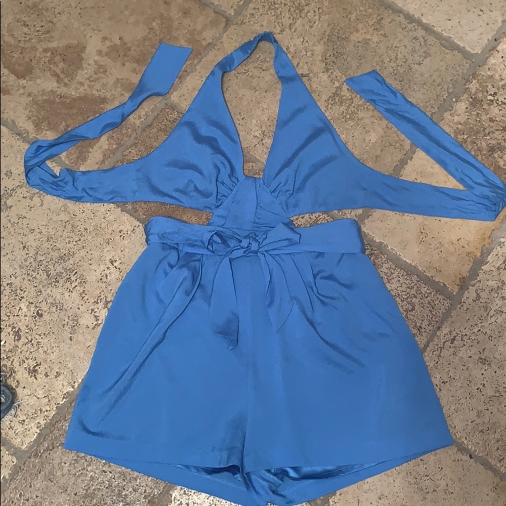 Blue Bebe halter romper